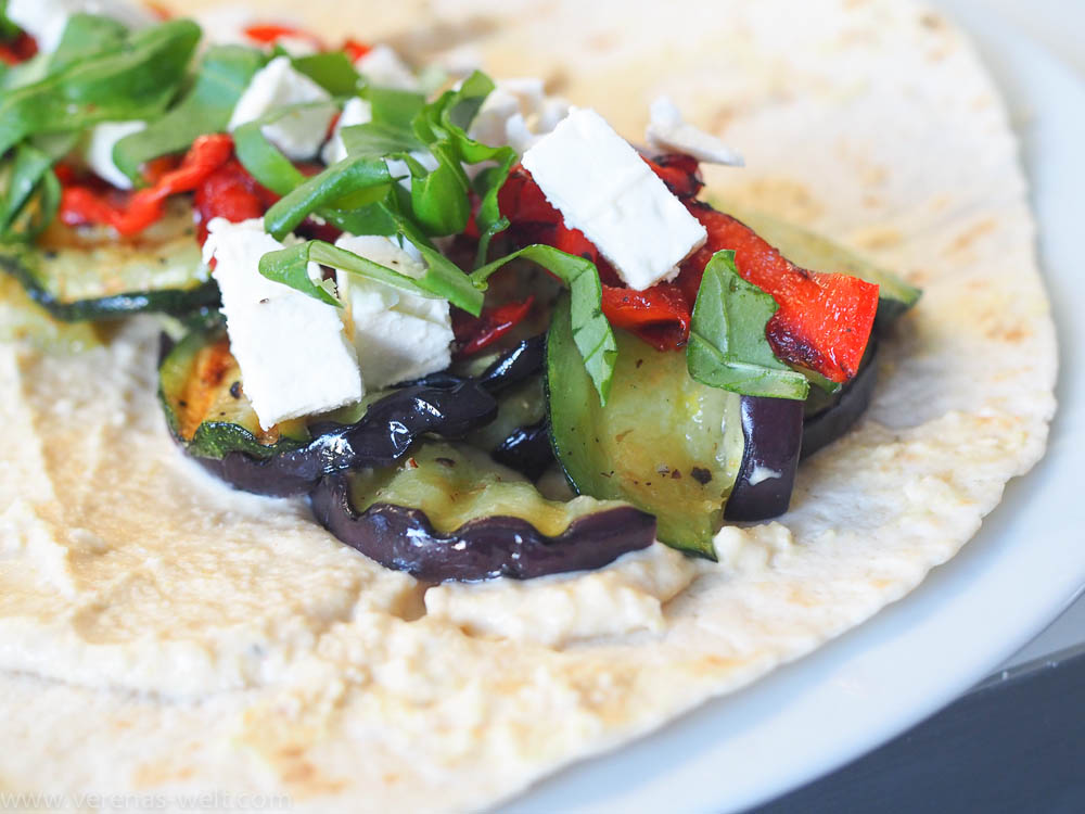 Mediterrane Wraps mit gegrilltem Gemüse und Hummus - ° Verenas Welt ...