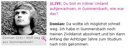 Ich höre Domian, weil ich keine eigenen Probleme habe