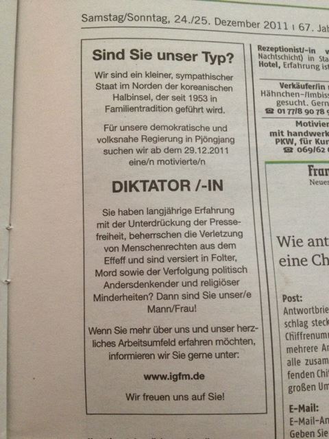 Neuer Job anyone?
