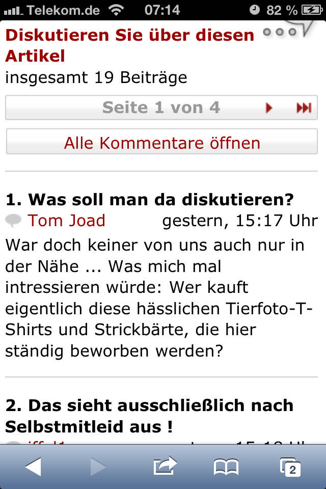 Der einzig richtige Kommentar
