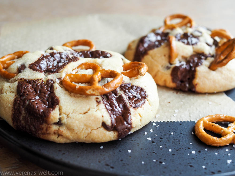 Peanut Butter Pretzel Cookies mit Schokolade
